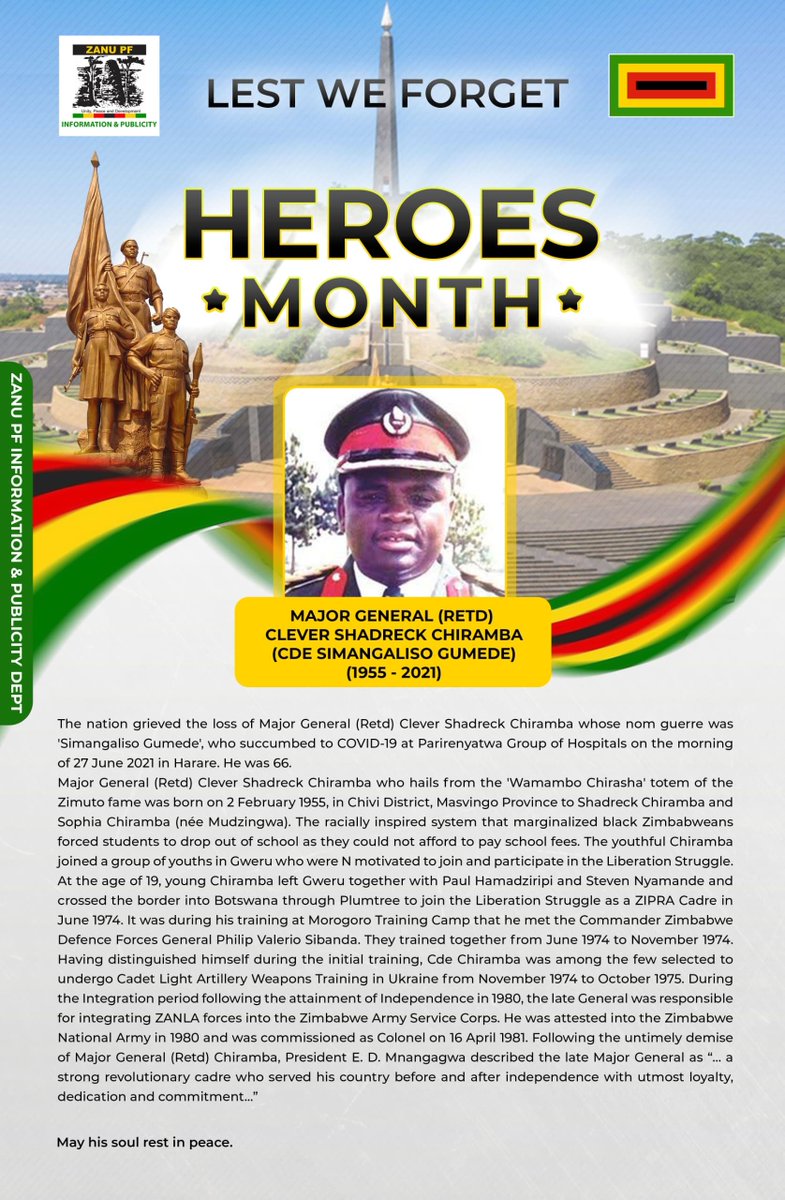 ZANUPF_Official's tweet photo. LEST WE FORGET https://t.co/gWCZteEPaI
