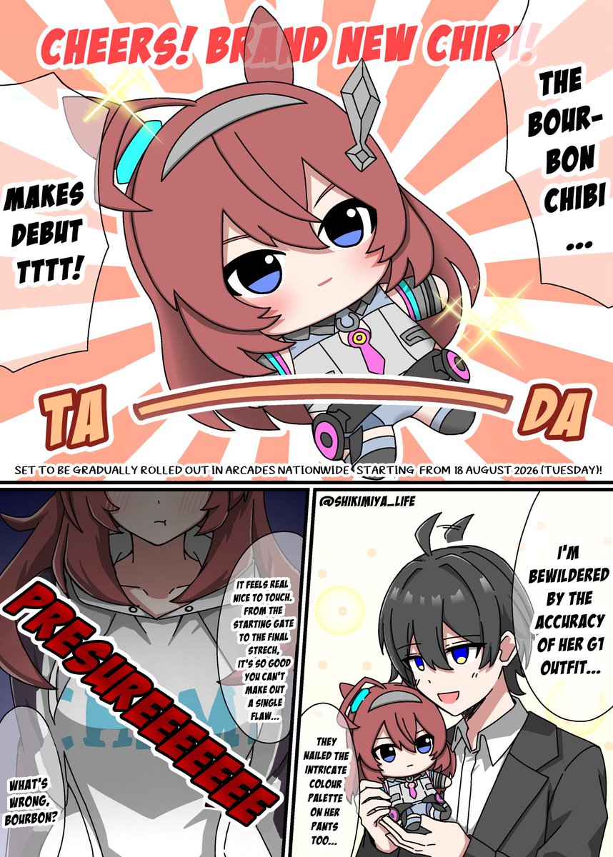 umamuchan's tweet photo. "The Bourbon chibi's here" by shikimiya_life
TL &amp; TS by me

(1/2)

#MihonoBourbon 
#Umamusume 
#UmaTranslations https://t.co/idBd4BOWg4