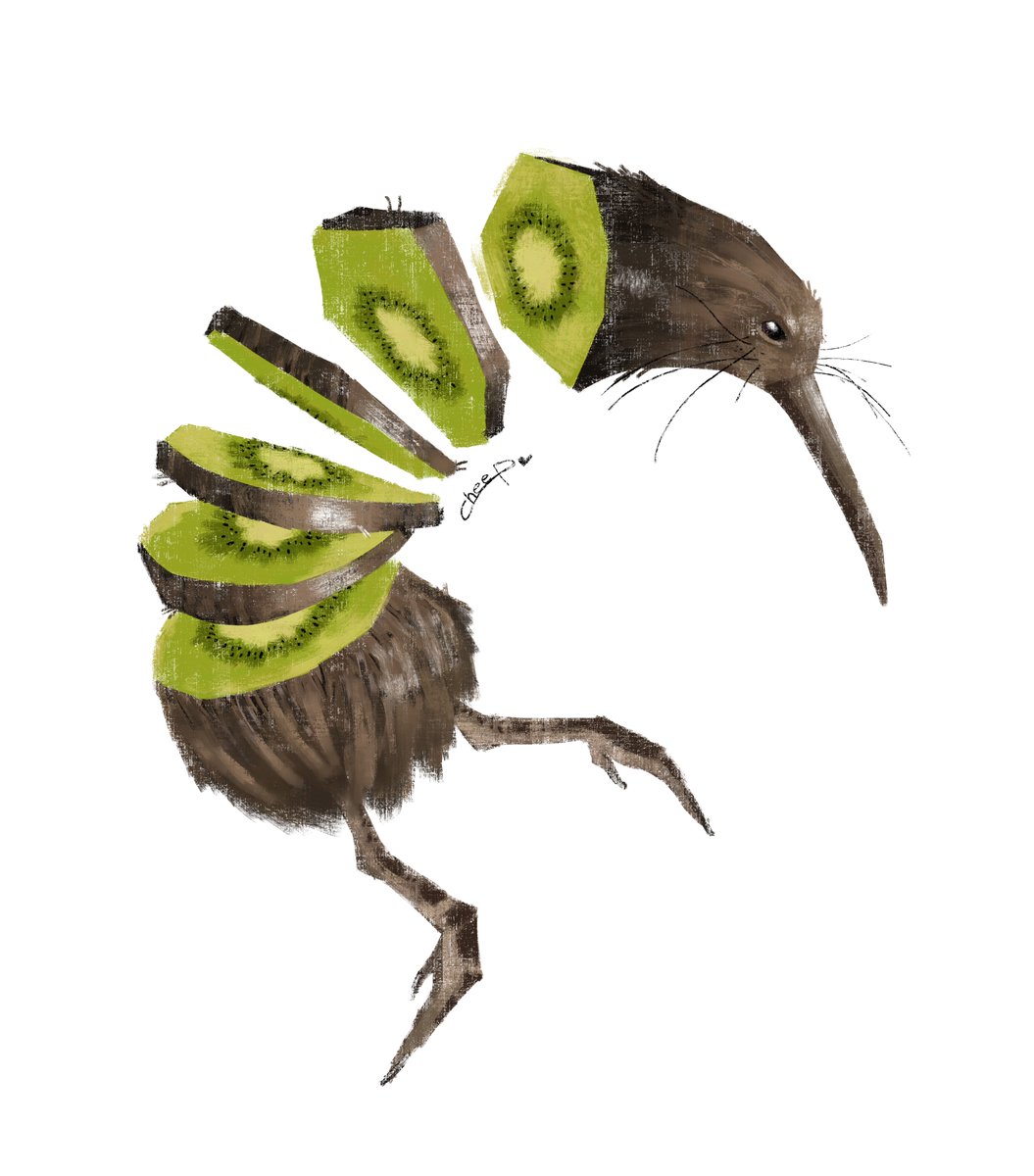 Cheep_the_sheep's tweet photo. La metamorfosis del Kiwi 🥝🤍 
#art #artistic https://t.co/t8QjPzsp7L