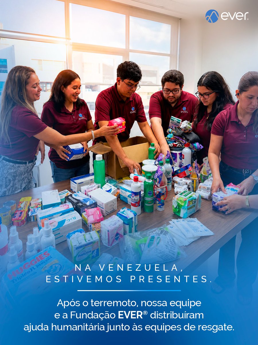 EverInsurance's tweet photo. No Dia da #AssistênciaHumanitária, homenageamos os heróis que salvam vidas. 🩺 Na EVER®, lembramos com orgulho o trabalho com socorristas e a entrega de mantimentos no terremoto na Venezuela. 🇻🇪 Ser matilha é estar presente com solidariedade real! 🐺

#forEVERwithyou https://t.co/1yqabbuqrA