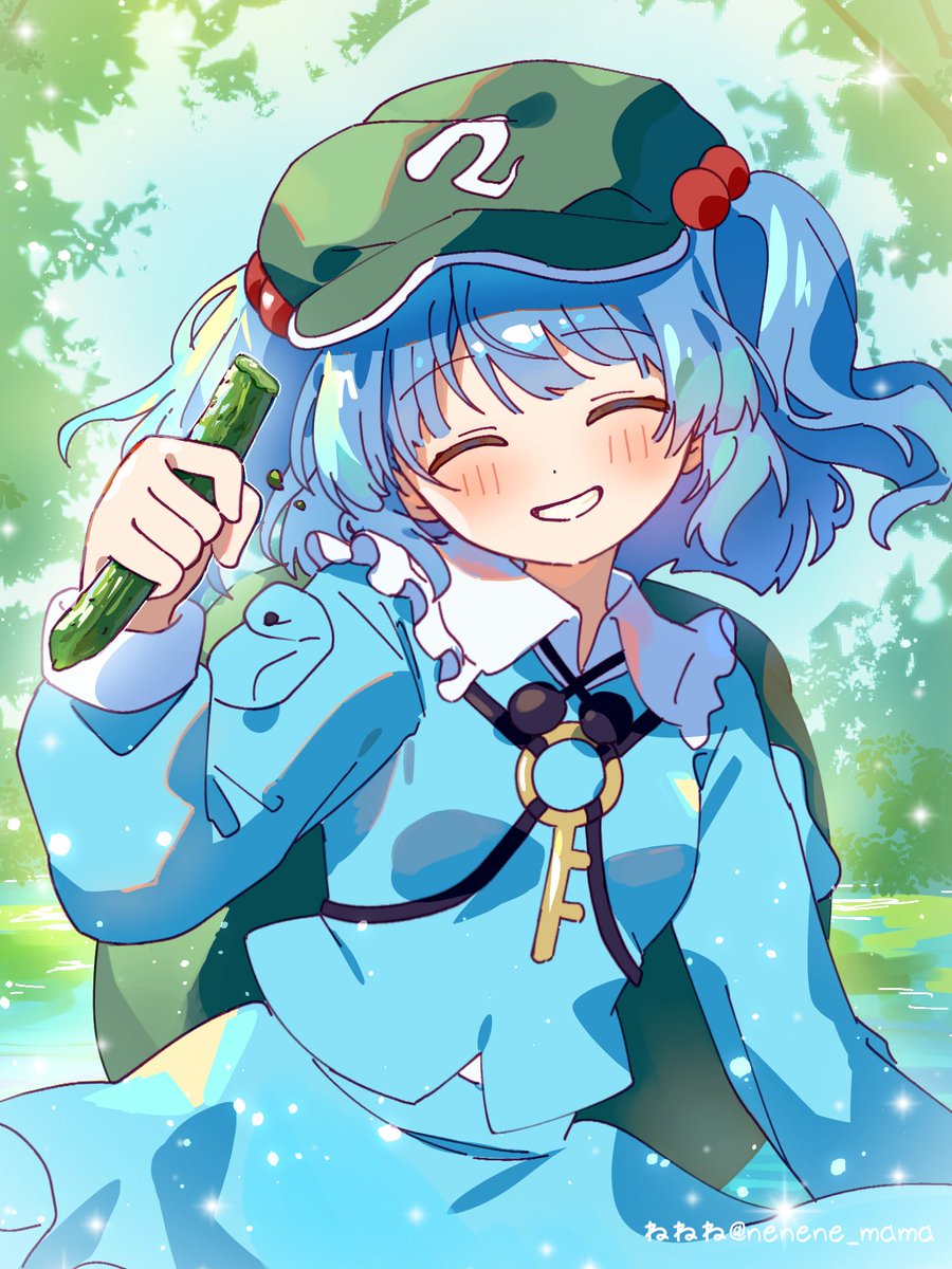 nenene_mama's tweet photo. いいきゅうりの日(⁠ ⁠^⁠ω⁠^⁠)⁠🥒
#河城にとり https://t.co/jW0UYFroT4
