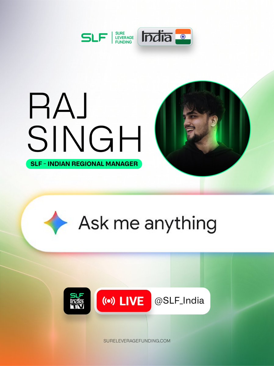 SLF_India's tweet photo. ๐ฎ๐ณ Meet @Rajsureleverage - our Indian Regional Manager at SLF.
Heโs here to connect with the Indian trading community, answer your questions, and bring more opportunities to traders across India. ๐๐ฅ
Got a question for Raj? Heโll answer it during our AMA sessions. ๐
๐ฅ Catch him on our channel:
https://t.co/GfmUN4rhRa
๐ข Weโll let you know when our first AMA session is happening. Stay tuned! ๐ฅ