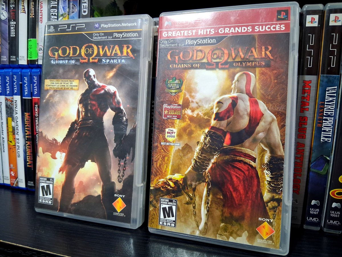 FrappMocha's tweet photo. A couple of fantastic games at the palm of your hands.
As with the home console, you can 'Chain' (no pun) your button sequence for a satisfying and devastating results.
Both PSP titles were reviewed with favorable results.
Fans of the series should check these out! #PSPWednesday https://t.co/rBI5bexlke