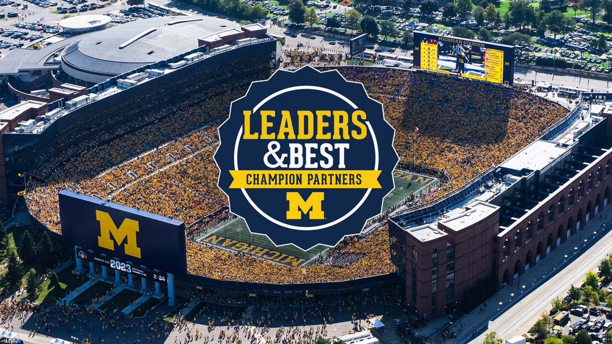 UMichAthletics's tweet photo. We’re proud to announce our Leaders and Best Champion Partners Program 〽️

» https://t.co/kyPxTMLtQN | #GoBlue https://t.co/N2KEhWyG4V