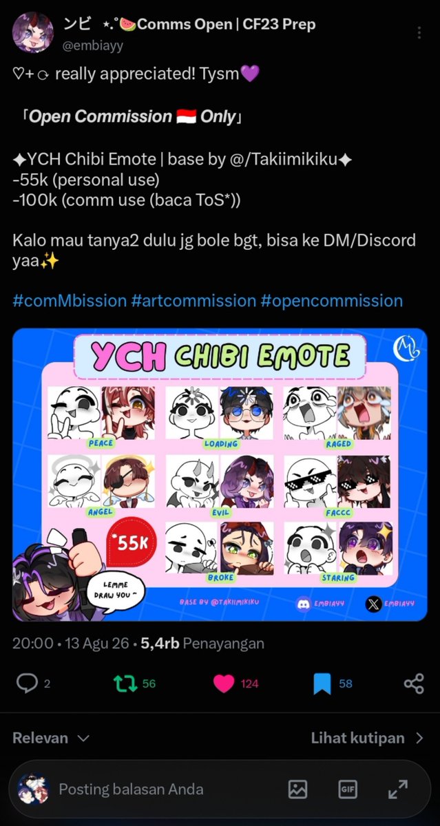 pimpimpurinn's tweet photo. @embiayy Thankyou for the Raffle kak!!!
Aku minat dengan emot FACCC 😎😎😎😎😎 https://t.co/00LNzUOymZ