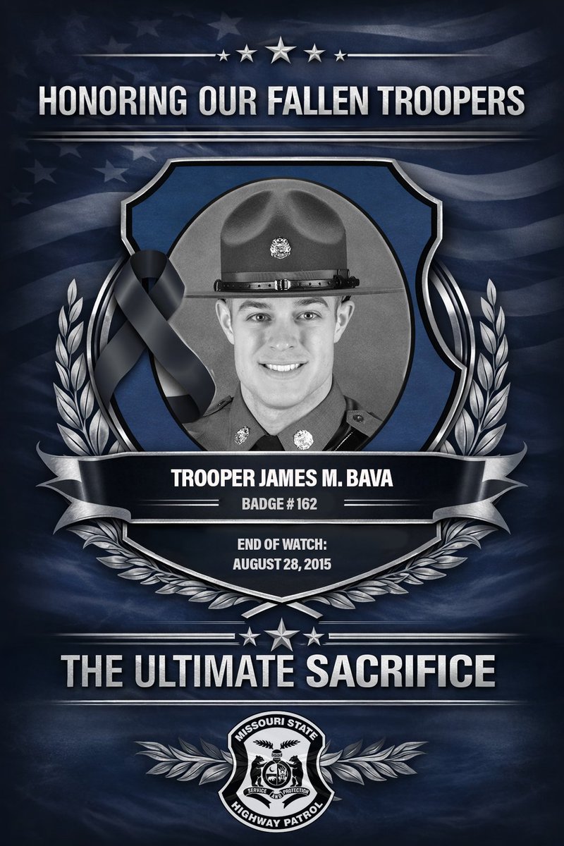 MSHPTrooperGHQ's tweet photo. #UltimateSacrifice
Today We Remember: Trooper James M. Bava
Trooper Bava's story: https://t.co/r55wBYpnPa https://t.co/nCCv6tKBhc