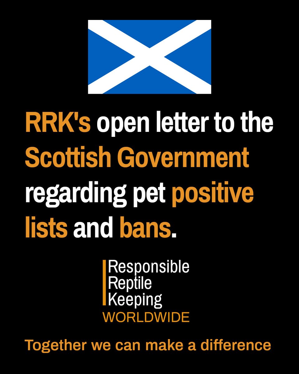 This_is_RRK's tweet photo. Responsible Reptile Keeping has sent a detailed legal briefing to the Scottish Government setting out the serious problems it could face if it pursues a positive list for reptiles and other pets.

Our position is simple: regulate responsibility, not species.

Link in our bio. https://t.co/aYypu9ACJQ