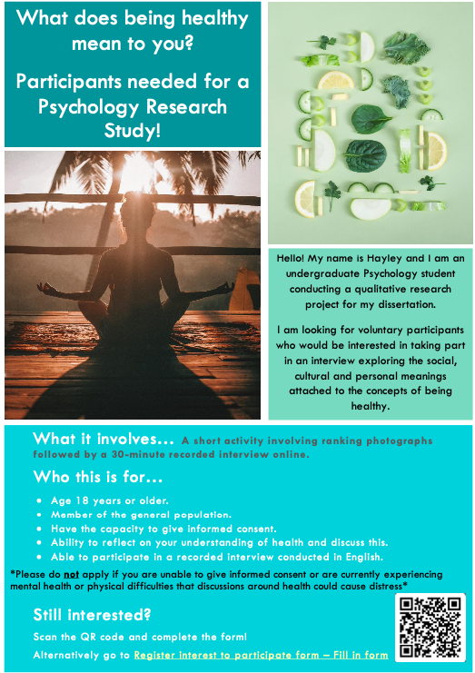 HDarcyAyre's tweet photo. Participants needed for a Psychology research study! Details are below, please scan the QR code if interested 😊 https://t.co/X3TrQUup4O
