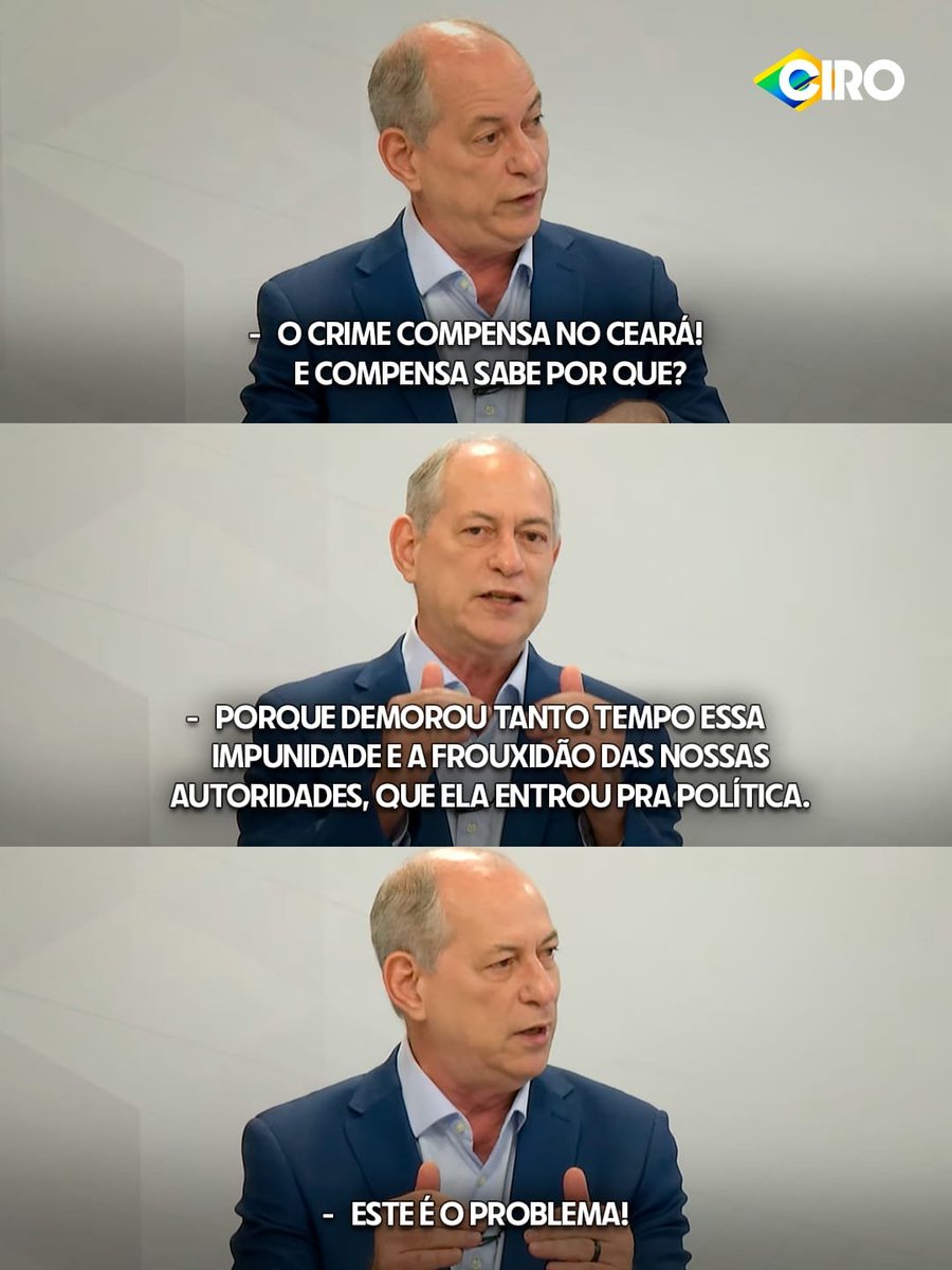 cirogomes's tweet photo. Eu vou pra cima dos grandes. É assim que vamos derrotar as facções criminosas que dominam o Ceará. 

#CiroGovernador2026 💙

ELEICAO 2026 CIRO FERREIRA GOMES GOVERNADOR, inscrito no CNPJ sob n. 68.237.309/0001-33

Coligação UNIR PARA MUDAR: FEDERAÇÃO PSDB CIDADANIA / FEDERAÇÃO UNIÃO PROGRESSISTA (UNIÃO BRASIL/PROGRESSISTAS) / DC / AVANTE / PL