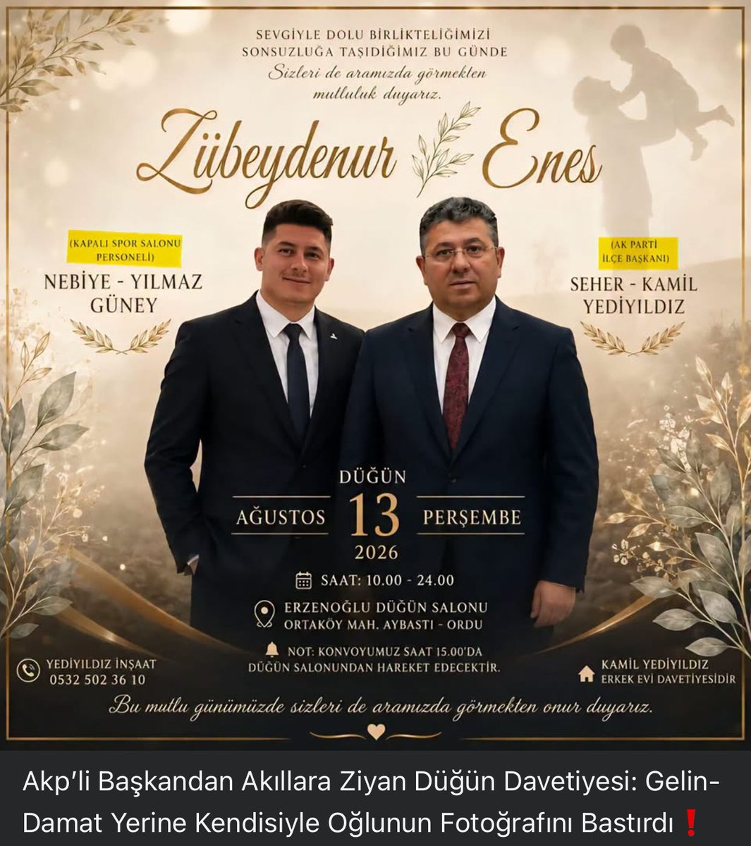 FerhanGne8's tweet photo. @nedimsener2010 Akpli baba oğul bir yastıkta kocasınlar . https://t.co/h7eSDoekbN