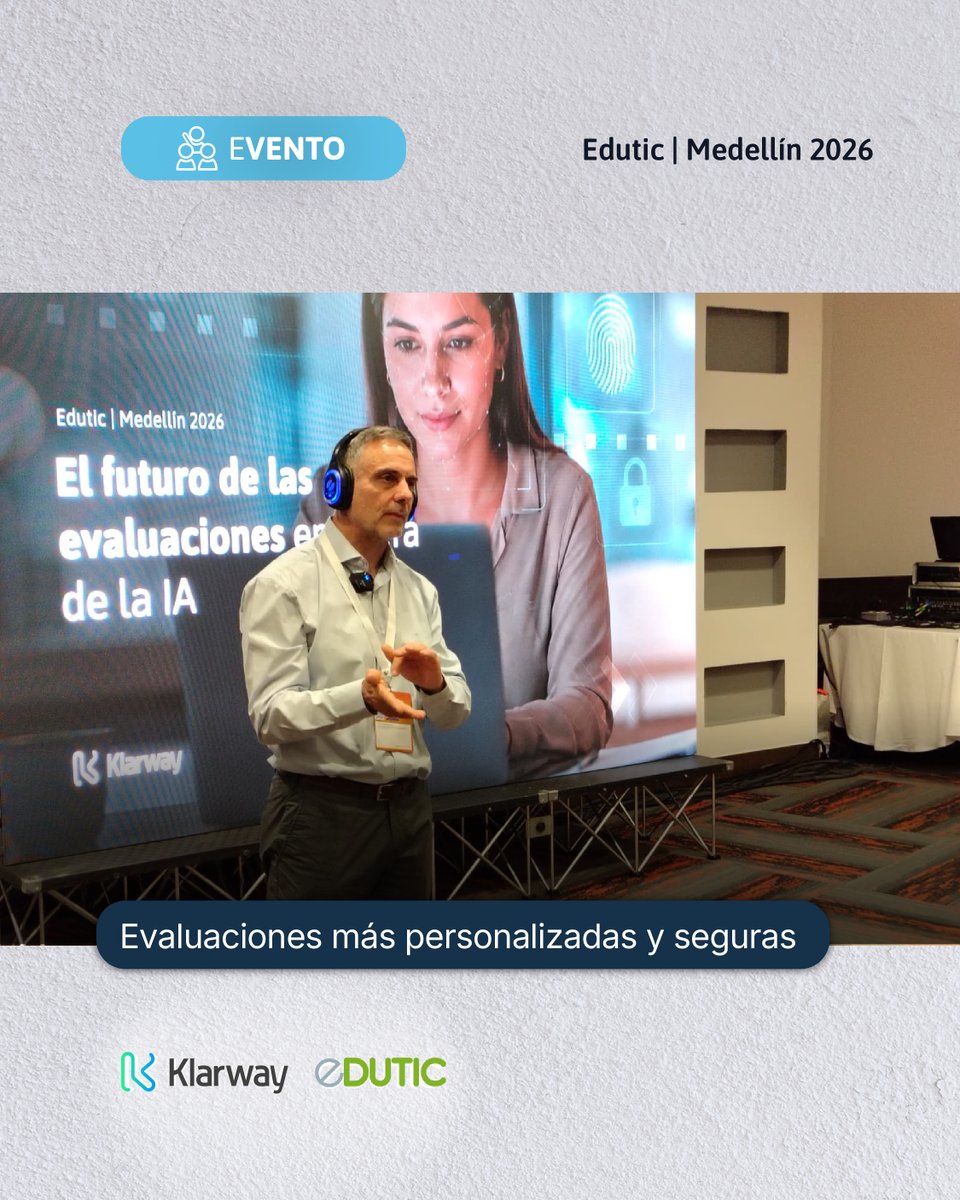 Klarway1's tweet photo. Días de encuentros, conversaciones y nuevas perspectivas en #EDUTIC Medellín 2026. 🇨🇴
Gracias a todos los que se acercaron a compartir experiencias y pensar juntos el futuro de la educación superior.
¡Nos llevamos mucho para seguir construyendo! 🙌
#EDUTIC #EdTech #Klarway https://t.co/jTbDwMMiNr