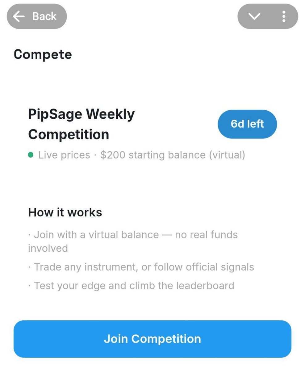 forex_backtest's tweet photo. 📢 Latest from @PipSage_bot

🚀 Explore our exciting new TG Mini App features! Tap Open to join our trading competition, test your skills against other traders, or try out our signals.

🔗 🥇MiniApp: https://t.co/vvQNWJEQTZ

#ForexTrading #TradingSignals #FOREX https://t.co/M6Ae3tSYTt