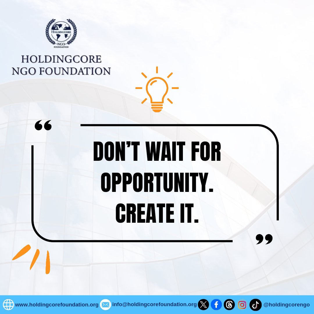 Holdingcorengo's tweet photo. What is one door you are opening for yourself? Share below!
#ActionTaker #BuildingLegacy #CreateYourOwnPath #GoGetter
#HoldingcoreEMPFoundation https://t.co/yk4NuuejWb