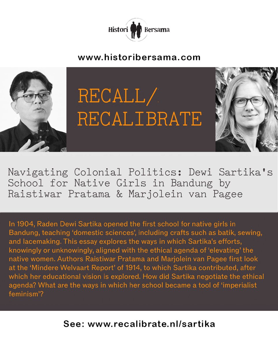 HistoriBersama's tweet photo. In 2025 we co-published the essay series Recall/Recalibrate, which critically examined the influence of the Ethical Policy on our thinking. With contributions from Saut Situmorang, @Marjoleinvpagee , Raistiwar Pratama and Rosa te Velde: https://t.co/jF7BBcRlND
#dutchcolonialism https://t.co/ZRley8NOUc