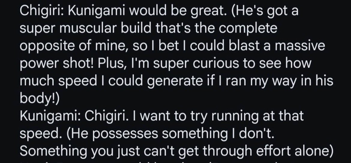 nicosbbs's tweet photo. new chigiri info !!

1: his lock screen is the starry sky from his family’s home cause he thought it looked beautiful 🥹 I can see him being the type to take a lot of pictures of nature

2: if he could swap bodies with anyone he would pick Kunigami, and Kunigami would pick—(1/2) https://t.co/hnkxQ50BEt