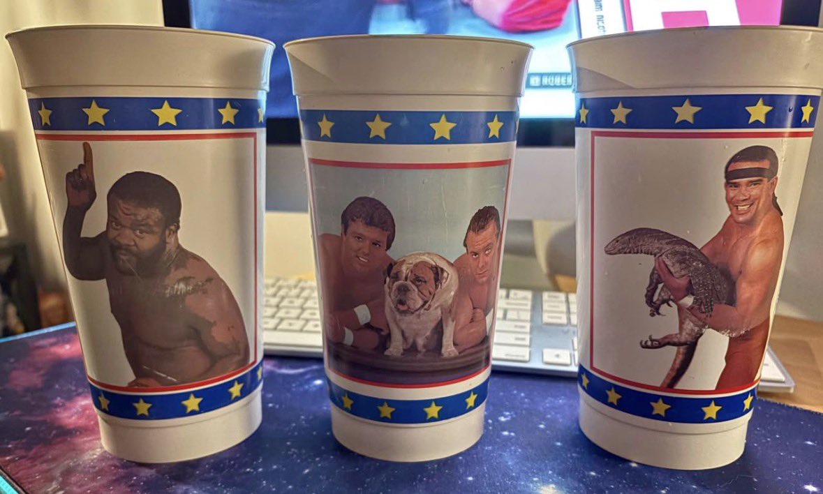 Charlton_Hero's tweet photo. Gotta break out the fine china for company! 

#WWF #WWFCups #JYD #BritishBulldogs #RickySteamboat https://t.co/A6iW5TEdbF