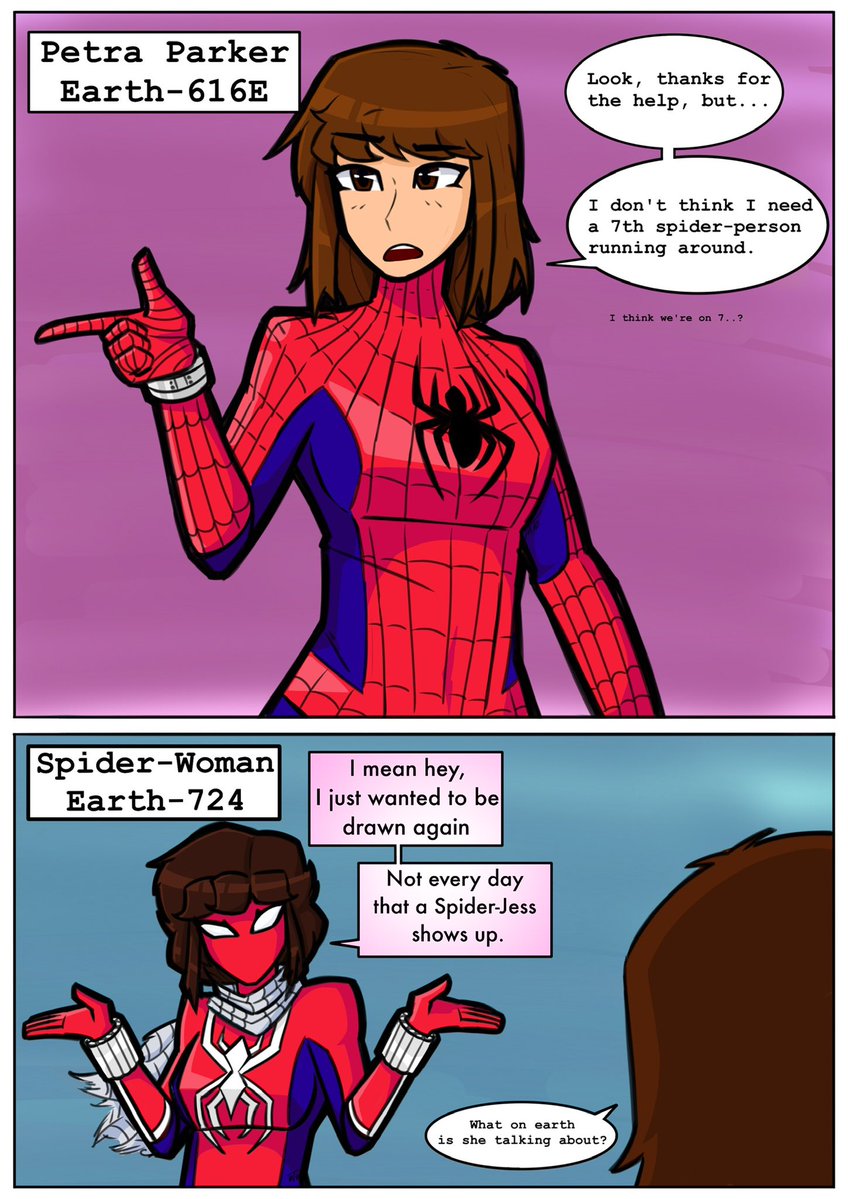 TatoTahto's tweet photo. It's Petra Parker!
Oh and Spider-Jess because i gotta fill my "yearly spidersona quota"
#petraparker #spiderman https://t.co/ac2HohxQDC