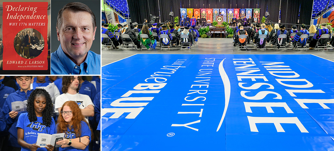 MTSUNews's tweet photo. Hey, Blue Raiders! Convocation is 4 p.m. Saturday, Aug. 22, at Murphy Center. You won't want to miss this exciting event! The Class of 2030 will be taking its official class pic, too! #trueBLUE #findYOURblue

🔗 https://t.co/0E1ODEN8QS https://t.co/zmcgu4kDql