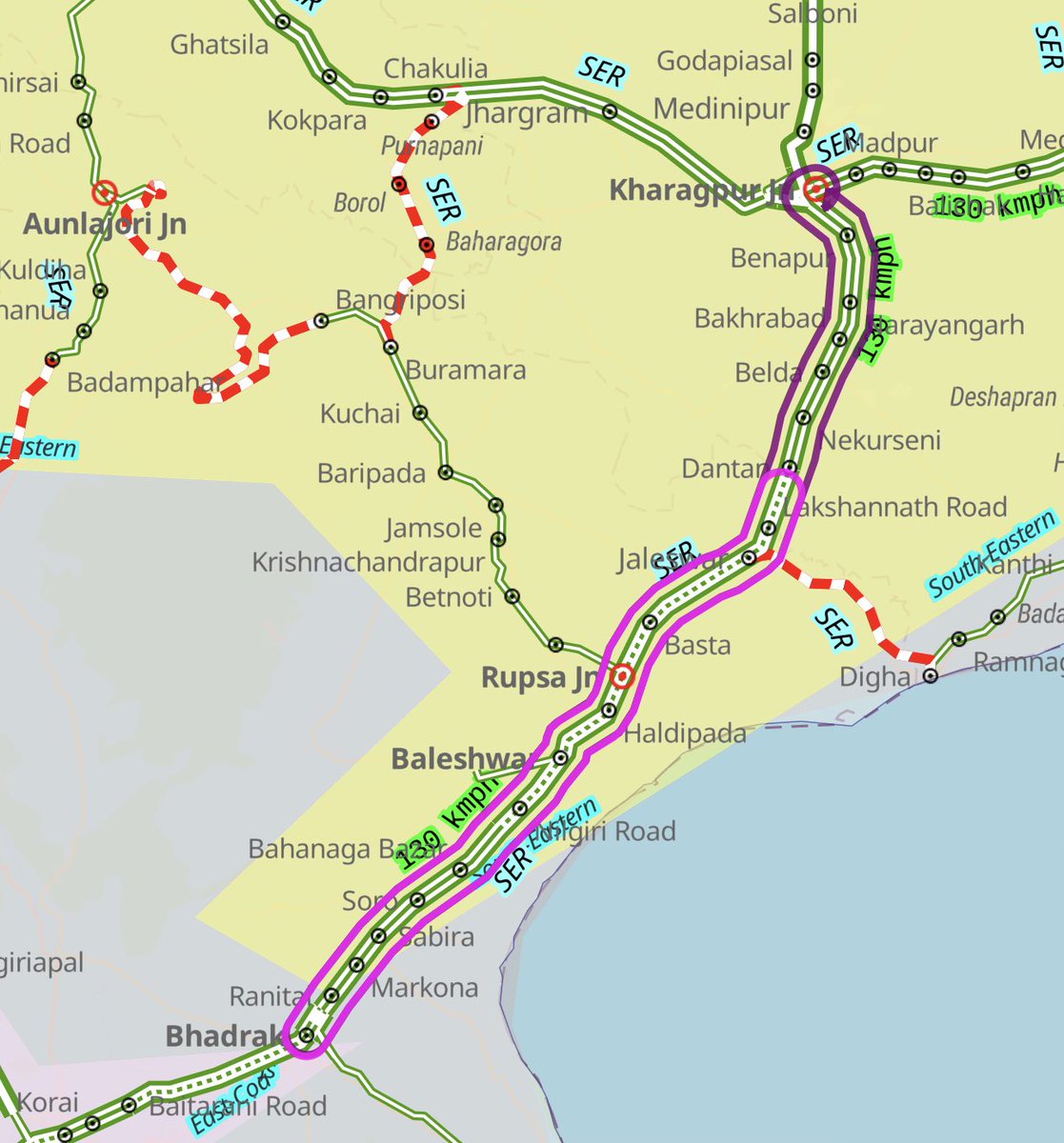 Infragati's tweet photo. ₹9,450 crore investment approved for 4 multitracking projects across West Bengal, Odisha, Tamil Nadu and Andhra Pradesh.

Around 410 km of new rail lines will be added, targeted for completion by 2031-32.

Projects include 4th lines on Kharagpur-Bhadrak and Bhadrak-Haridaspur, and 3rd/4th lines on Gummidipundi-Gudur and Cuttack-Paradeep.