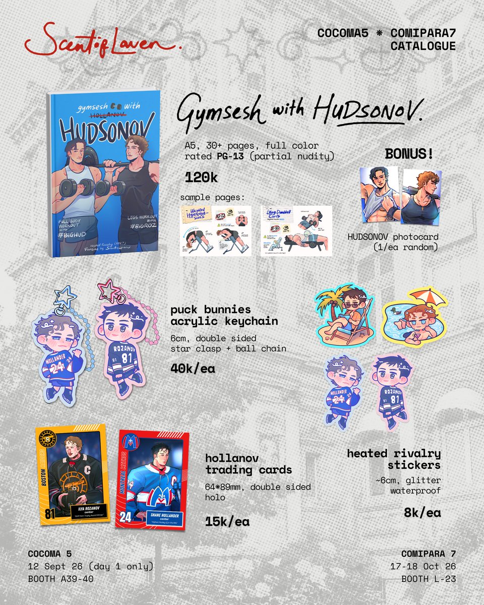 scentoflaven's tweet photo. 📆 19 - 31 Aug 
📍Cocoma 5 (12 Sept DAY 1 Only) &amp; Comipara 7 (17-18 Oct)
✨ Actors, Heated Rivalry, DC Superbat, Hannibal, Call of Duty, Project Hail Mary, Resident Evil
✉️ Mail order 🇮🇩 only

🔗 https://t.co/AbpNQM4cPQ

#COCOMA5 #COMIPARA7 https://t.co/nG7LDQTUSN