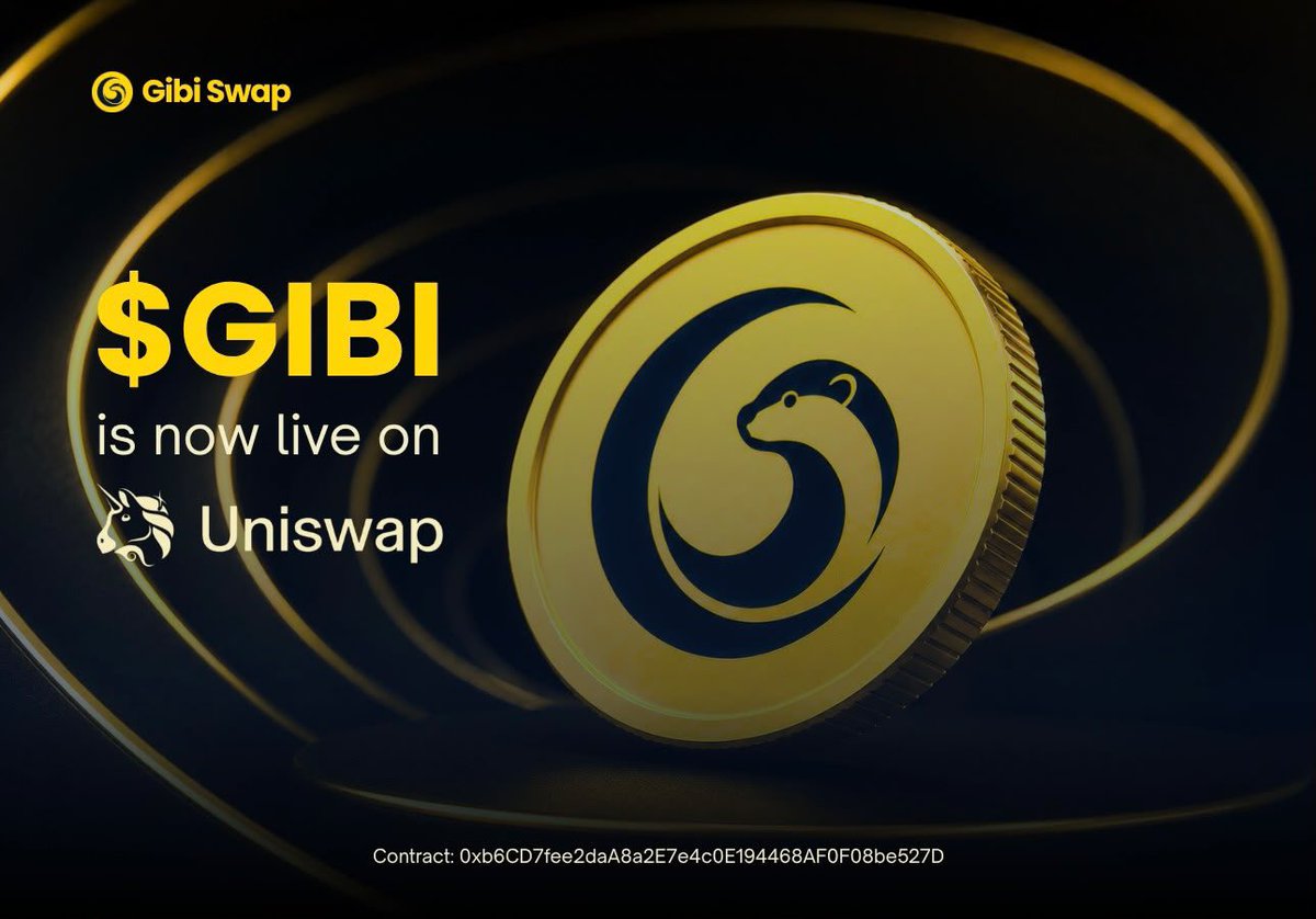 GibiSwap's tweet photo. $GIBI is officially trading on Uniswap. 🦄
Trading is open. 🦦

Contract:
0xb6CD7fee2daA8a2E7e4c0E194468AF0F08be527D https://t.co/KV5bMGzvcl
