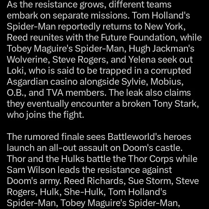 CrazeCave's tweet photo. 🚨 'AVENGERS: SECRET WARS' Full Plot Has LEAKED! as Marvel Studios officially begins production on the movie at Pinewood Studios https://t.co/E1ZnsVMBbW