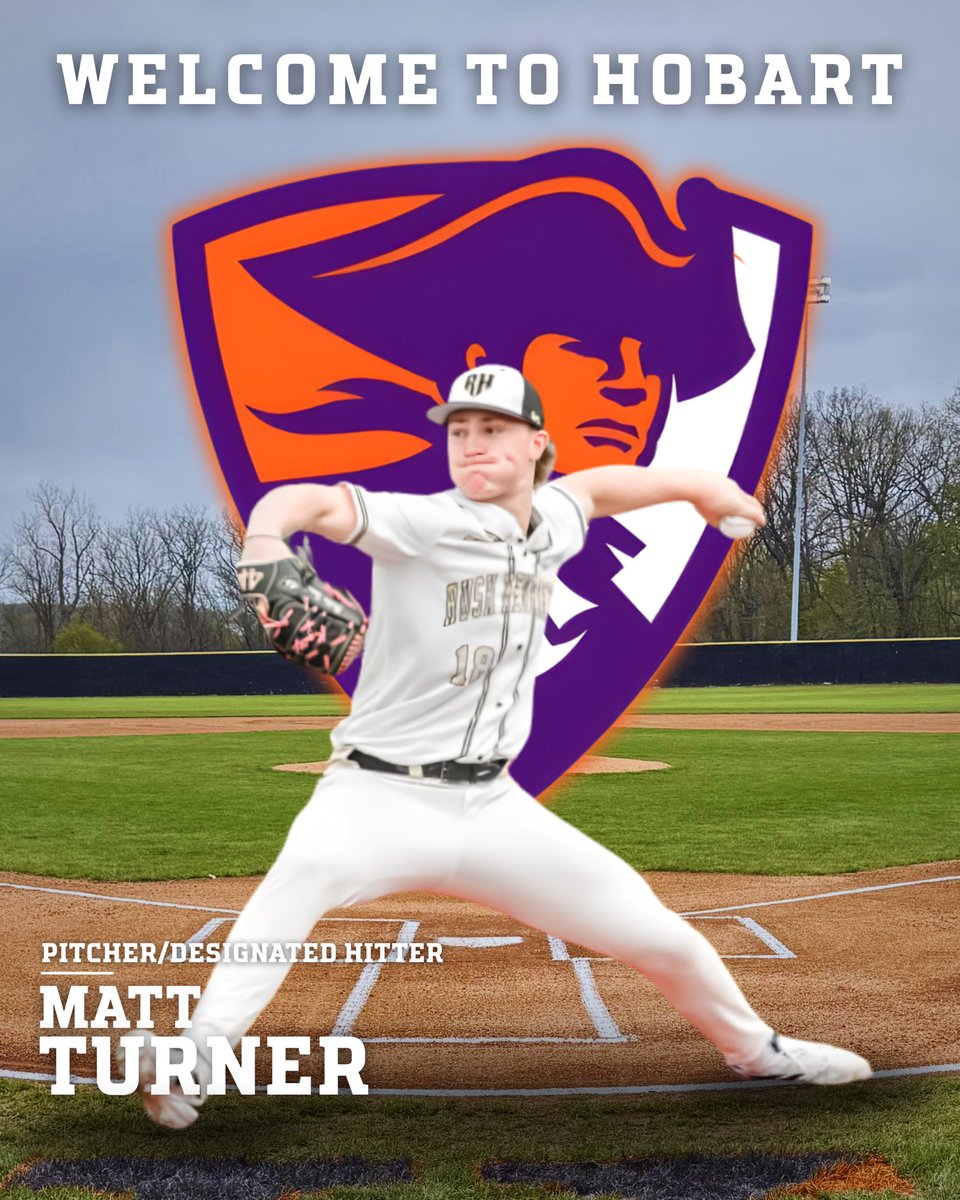 hobart_baseball's tweet photo. Meet our Class of 2030: Part 6
Matt Turner is a pitcher and designated hitter from Henrietta, NY, coming to Hobart from Rush Henrietta High School. He chose Hobart because “of the culture and brotherhood in the program.”
Excited to have you in Geneva, Matt! #rollbart https://t.co/XkYQNeohnf