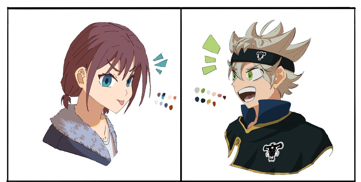 Ashin_bang's tweet photo. Nina &amp; Asta
#GirlsBandCry #BlackClover https://t.co/2hFDYnPuGr