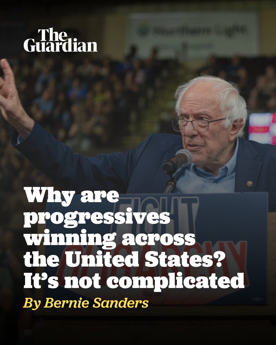 BernieSanders's tweet photo. It’s not complicated.

Despite being heavily outspent, many progressives across the country are winning elections for one simple reason: The ideas they are running on are extremely popular. https://t.co/epy1g7NMwg
