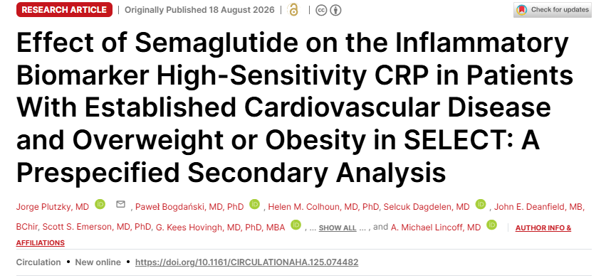 kimmonismus's tweet photo. Semaglutide is becoming one of the most impressive drugs in modern medicine (GLP-1 antagonists)

A new analysis of 17,604 people with cardiovascular disease and overweight or obesity found that it reduced the inflammatory marker hsCRP by 38%.

But more interesting: The effect began within weeks, before substantial weight loss had occurred, and was even observed in people who did not (!) lose weight.

Patients with the highest inflammation had a 2–4× greater risk of cardiovascular events and death, while semaglutide reduced cardiovascular risk across all inflammation levels.

Seriously, this medication is a miracle. Presumably, it should soon be recommended to almost everyone.