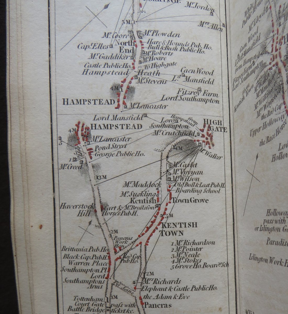 wisdompedlars's tweet photo. Want to know the names of coaching Inns &amp; estate holders, along the main routes to London in the late 18thC?
1st ed of Cary's Survey High Roads 1790
82 strip maps 
#books #antiquarian #Cary #roads #London #maps #travel #routes #inns #pocket #bookauction https://t.co/RMJYaflpAr https://t.co/ezMZ2OtKNU