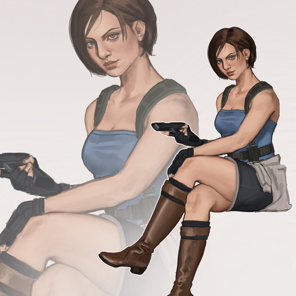 Ameeeue's tweet photo. How can you be so calm? Because we got Jill Valentine!! https://t.co/7wQIHBKwo0