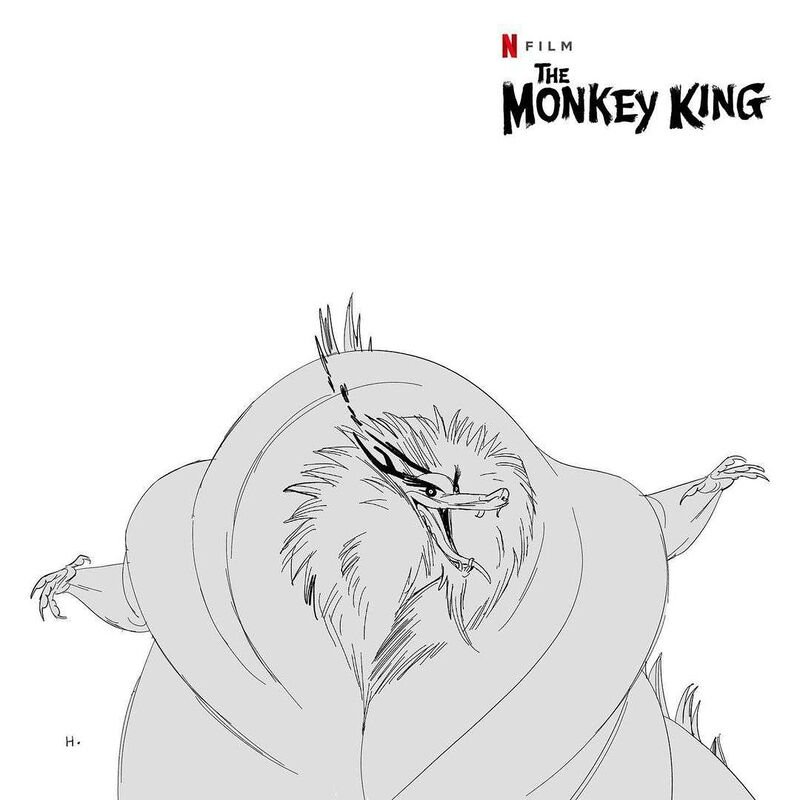 BigObeseHippo's tweet photo. I forgot to share these yesterday, but here's concept art of Dragon King's giant form I found a while back shared from one of the artists who worked on the film! https://t.co/WpE8upQlA9
