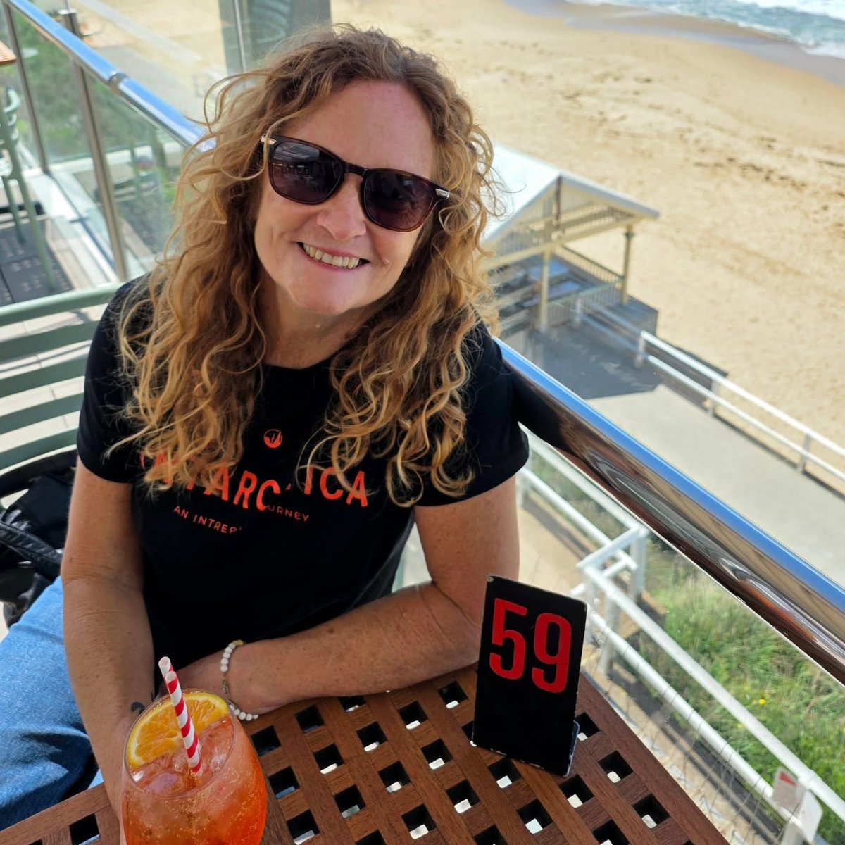august2629's tweet photo. When the table number doesn’t quite match your age... unless I start aging backwards. Birthday vibes: 60-1.. https://t.co/dgJeOM6GBM