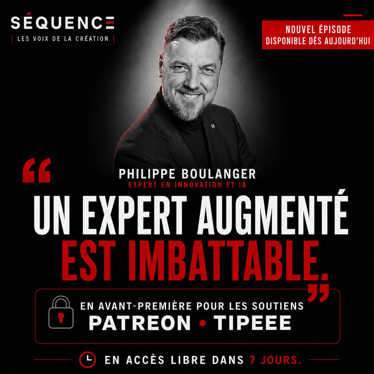 PodcastSeq's tweet photo. « Un expert augmenté est imbattable. »
🎧 L’épisode est disponible dès aujourd’hui, en avant-première @Ph_Boulanger 
Tipeee : https://t.co/gqH3exxvqT
Patreon : https://t.co/uALEHysrdX
#PhilippeBoulanger #IntelligenceArtificielle #IA #Innovation #Créativité #PodcastSéquence https://t.co/ufXRD6bHY2