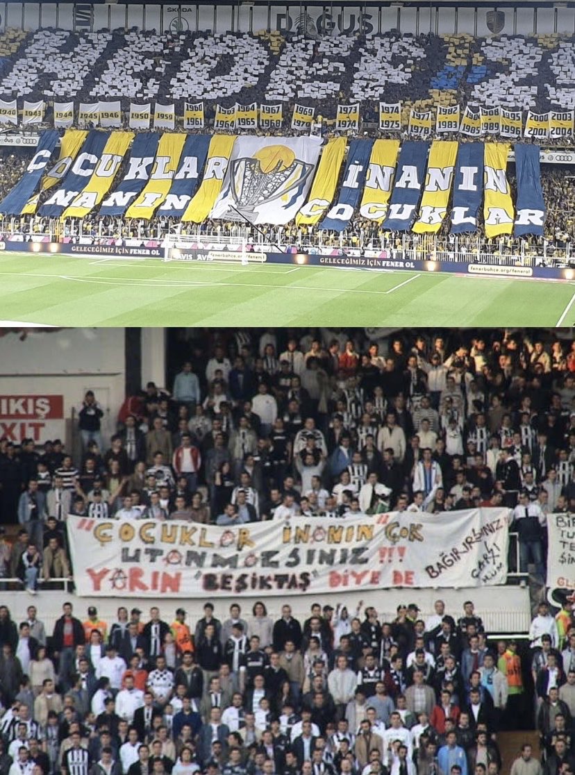 ClassHaber_'s tweet photo. -Birincisi; Üçlünün mucidi Beşiktaş’lı Tatava Cengiz’dir. 

-İkincisi; Tribün Grubunuz olan 
“Genç Fenerbahçeliler” ismi bile Beşiktaş’tan çalıntıdır.

-Üçüncüsü; “Dale Cavese” Müziği Beşiktaş ile özdeşleşmiştir. Beşiktaş “Mohikan” müziğini stadında çalsa nasıl tepki verirdiniz? 
▫️(Mohikan müziği bile çalıntı, ilk olarak 2006’da Trabzonspor tarafından stadında kullanılmıştır.)

-Dördüncüsü; Beste, Müzik vs. çalmakta zaten üstünüze yok; 
“Çocuklar İnanın, İnanın Çocuklar” bestesini bile kendinize uyarlayıp yıllarca söylediniz.

Sizde biliyorsunuz en büyük Tribünün Beşiktaş’ta olduğunu :)
Daha da konuşmaya gerek yok bence…