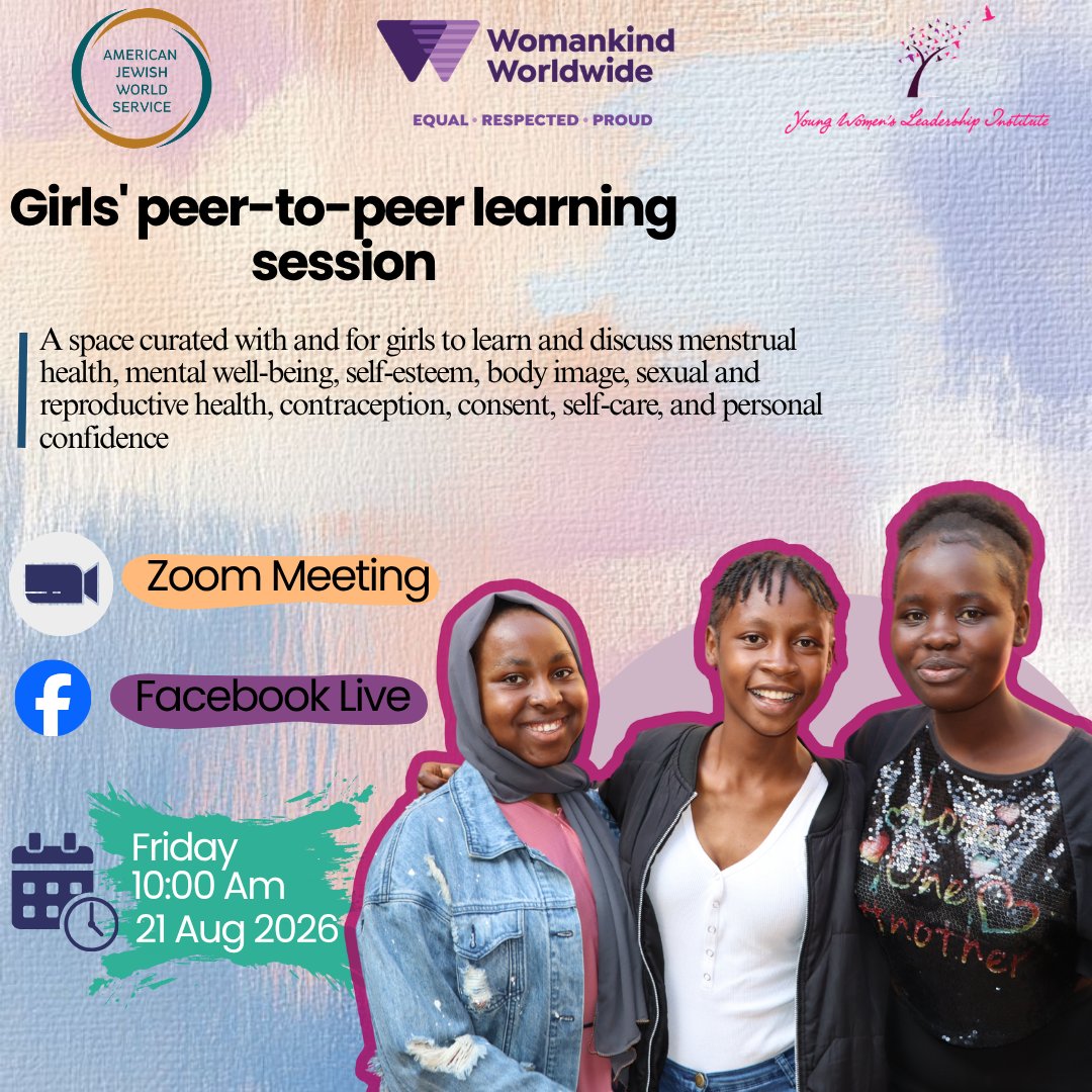ywli_info's tweet photo. Girls’ Peer-to-Peer Learning Session 🌸 A safe and supportive space curated with and for girls to learn, connect, and share experiences around menstrual health, mental well-being, etc. Friday, 21st August | ⏰ 10:00 AM | Zoom Meeting | Also live on Facebook.

#PeerToPeerLearning https://t.co/uOUmPgWqOk