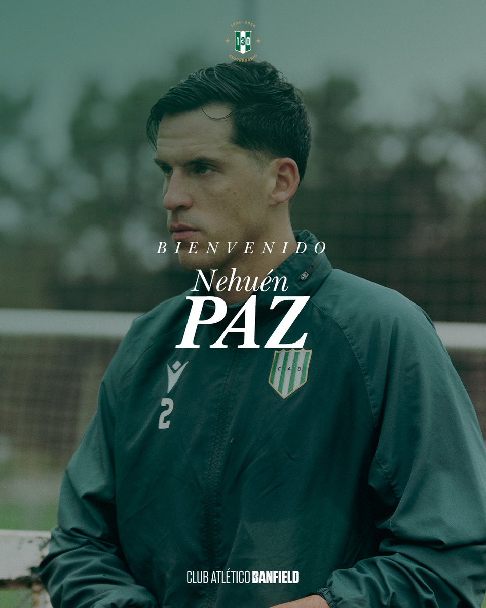 MDePasesArg's tweet photo. #MercadoDePases | 🤝 [OFICIAL] Nehuen Paz fue presentado como nuevo jugador de #Banfield. Contrato por 18 meses luego de rescindir en #Huracan ✍️🏼. https://t.co/WAhMKA4jrg