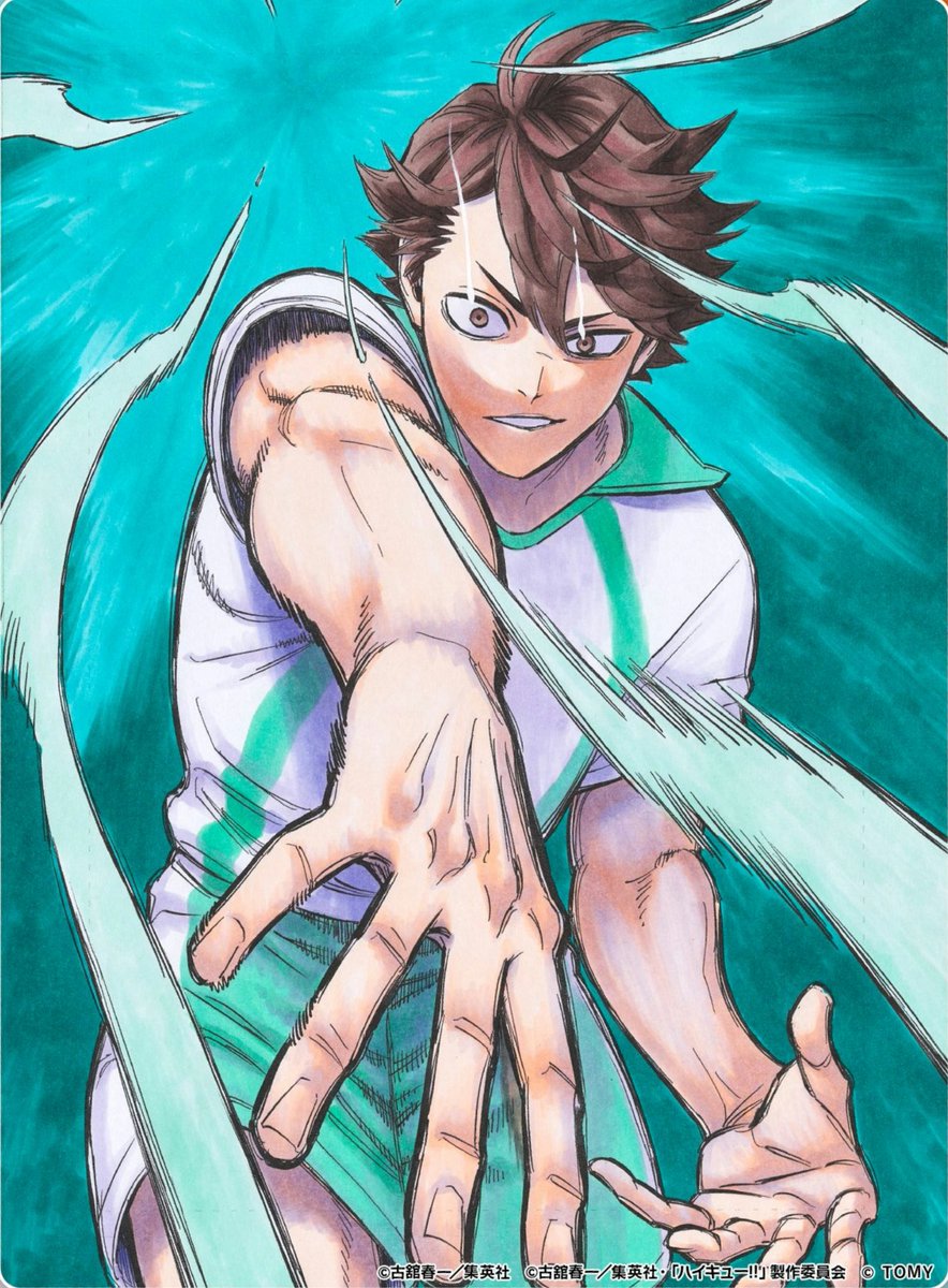 animeupdates's tweet photo. Here is a higher quality version of the Toru Oikawa illustration by Yuki Tabata (BLACK CLOVER) for a new card in the game 'HAIKYU!! Vobaca!! BREAK' https://t.co/gsn2Y5SL5x