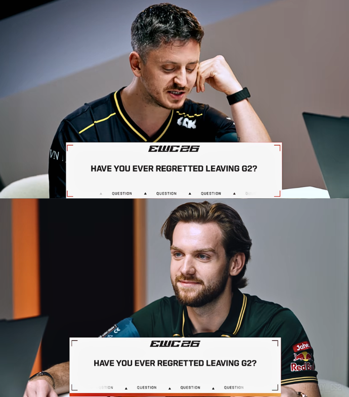 Ozzny_CS2's tweet photo. NiKo revealed he regretted leaving G2 at one point ‼️

apEX: "Have you ever regretted leaving G2?"
NiKo: "Yes"
apEX: "It was the first lineup?"
NiKo: "Yes... I mean, I had regrets before we made the first lineup"
apEX: "You thought you would be better"
NiKo: "Yes but I also thought it was gonna be worse at the time"
apEX: "Worse?"
NiKo: "Yes, because before we got the HEROIC trio it was... not good."