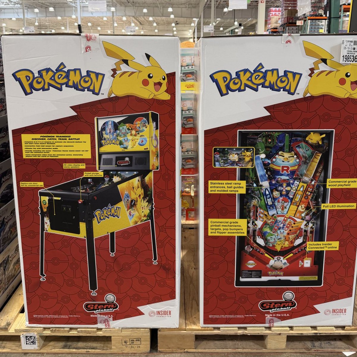 Dexerto's tweet photo. Costco is selling a Stern Pokémon Pinball machine that costs $5,000 https://t.co/s15gxBE2RA