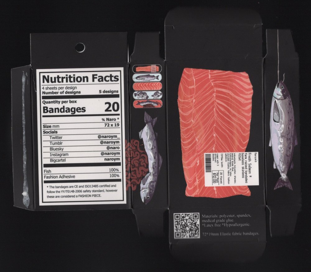 naroym_'s tweet photo. salmon bandages!!!!! https://t.co/1hzgkAyNw2