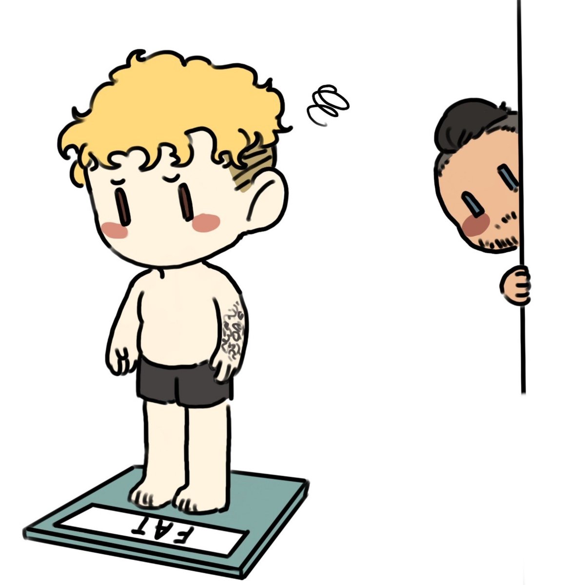 elaaaalalala's tweet photo. Retirement AU: Sweet tooth! (2/3)
After a few months (of gaining weight), a self conscious Ghost feels anxious about how his favourite sergeant would view him👉🏻👈🏻
#ghost #simonghostriley #simonriley #ghoap #soapghost #ghostsoap #cod https://t.co/G3zIJISE1E