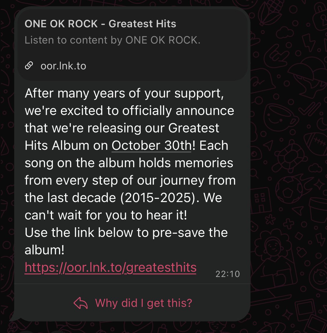 jerukbusukkkk's tweet photo. ONE OK ROCK WILL RELEASING GREATES HITS ALBUM ON OCT 30th!!!!!!! 😍😍😍😍😍

Artinya apa seyeeeeeng? Yak jajan album dan siap2 konseran lagu2 lawas~ uyeeeaaahh https://t.co/Wu9q5kzLwA
