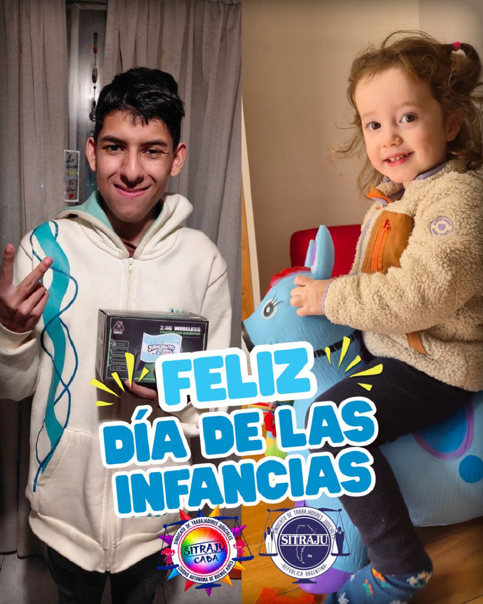 Vsiley's tweet photo. PARA NUESTROS PIBES Y PIBAS, SIEMPRE LO MEJOR ❤️

Hay pocas cosas más lindas que ver las caras de nuestros judicialitos y judicialitas cuando reciben sus regalos. 🧸🎁

Como cada año, recorrimos los lugares de trabajo para compartir el D��a de las Infancias con los hijos e hijas de los trabajadores y trabajadoras judiciales. Y porque para nuestros pibes siempre queremos lo mejor, elegimos juguetes de primera calidad, pensados para que jueguen, disfruten y compartan.

🧵