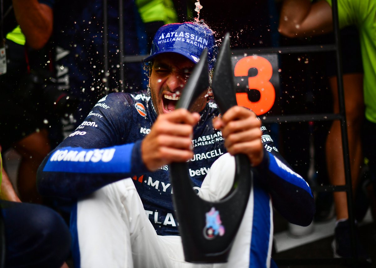 F1's tweet photo. Carlos has produced some epic drives for @WilliamsF1 so far 🤩

Including two podiums, in Azerbaijan and Qatar! 

#F1 https://t.co/9LKaEEPYkt