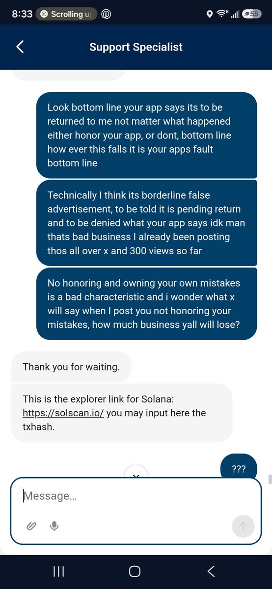 TreyHicks3186's tweet photo. Thanks for listing scam tokens and your app saying my token is pending return to me and never does, but blame me, cant honor your product or own your trash coding, but will admit you list scam tokens
@cryptocom https://t.co/mdderhj2oR