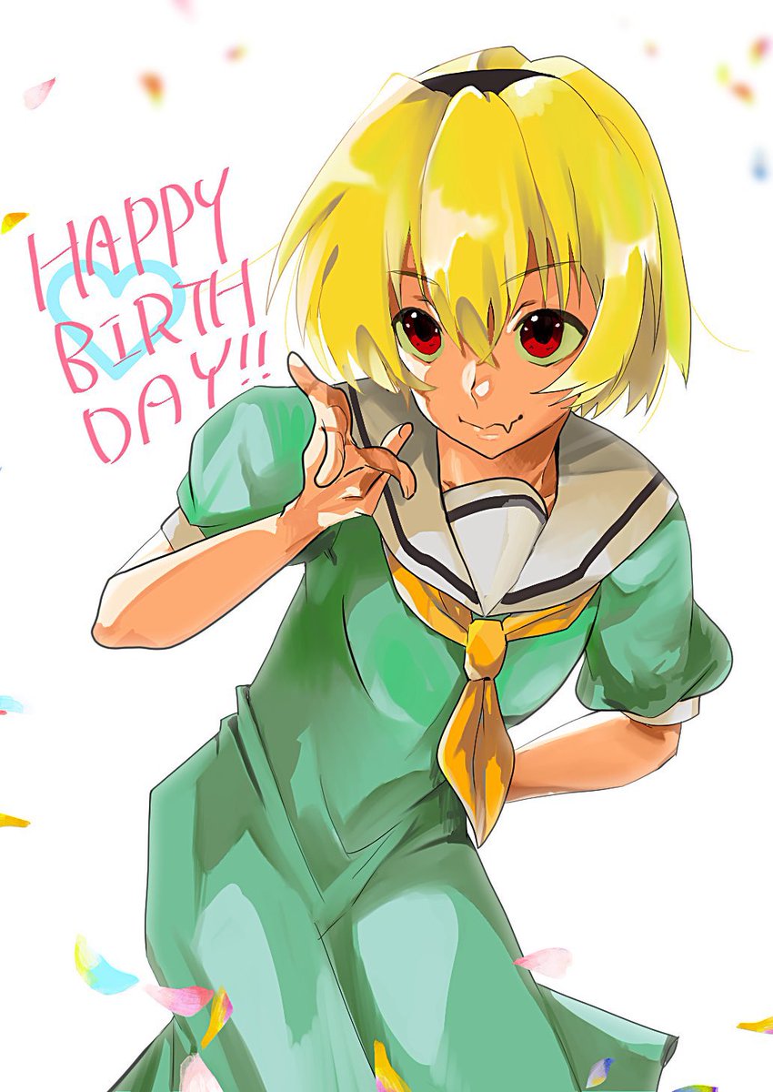 pillow_tempra's tweet photo. こないだの沙都子誕生日絵 https://t.co/mJrjL6alFK