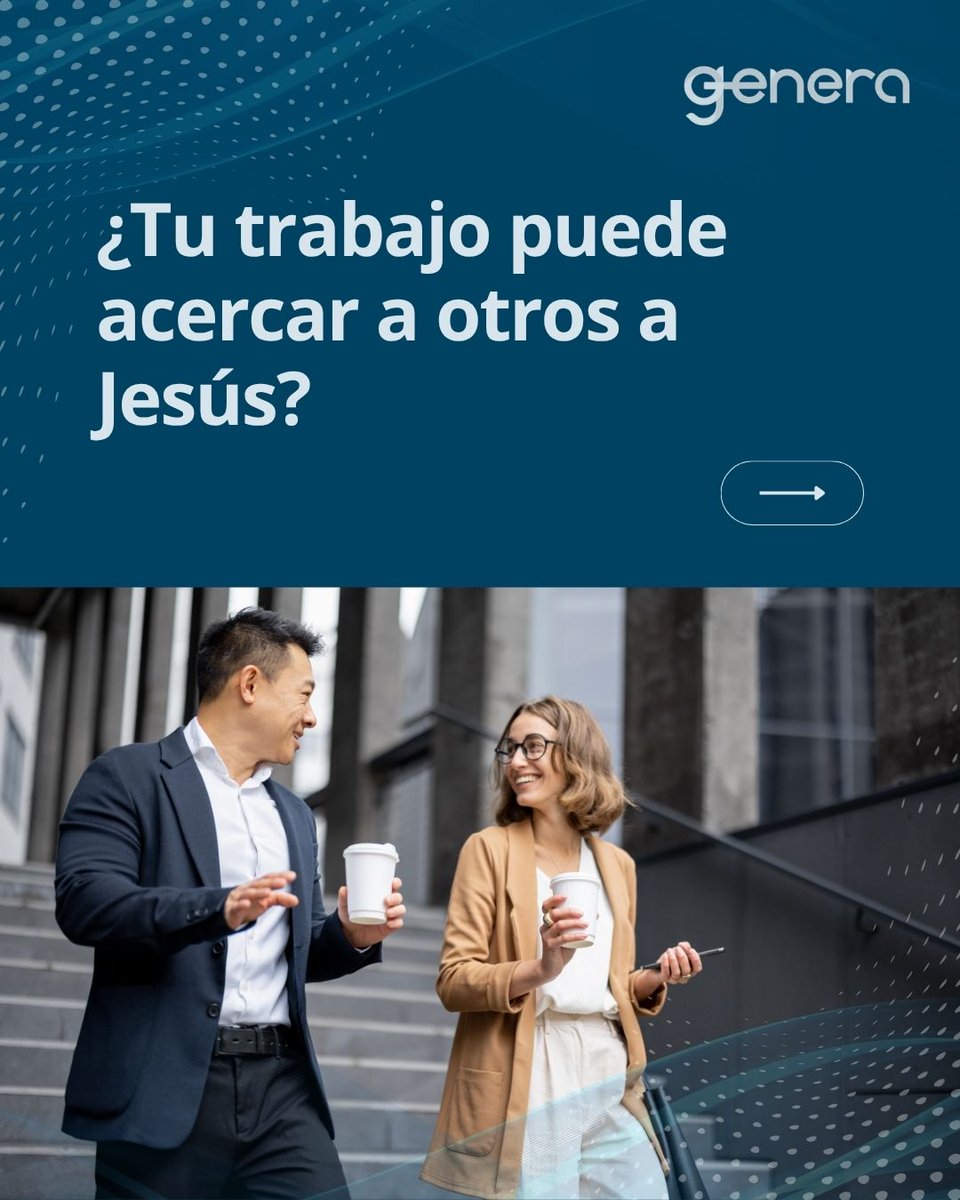 navgenera's tweet photo. Tu trabajo puede ser mucho más que una forma de ganarte la vida. Cada día tienes oportunidades para servir, escuchar, actuar con integridad y reflejar el amor de Jesús.
Lee el artículo completo en nuestra web: https://t.co/UchEKyqO3f
#genera #empresasmisionales #trabajo https://t.co/c9co4J4fs7