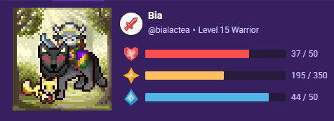 bialacttea's tweet photo. apaixonada pelo meu avatar e meus pets no habitica https://t.co/McGKiv28UW